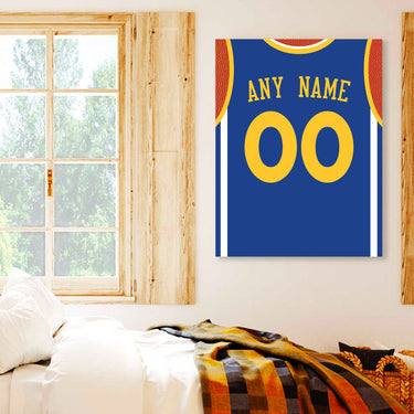 Golden State Jersey Custom Canvas Print Wall Art for Boy Girl Men Women Basketball Personalized Canvas Art